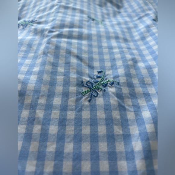 Lilly Pulitzer Blue Flower Bouquet/Checker Print Skirt - Picture 3 of 5